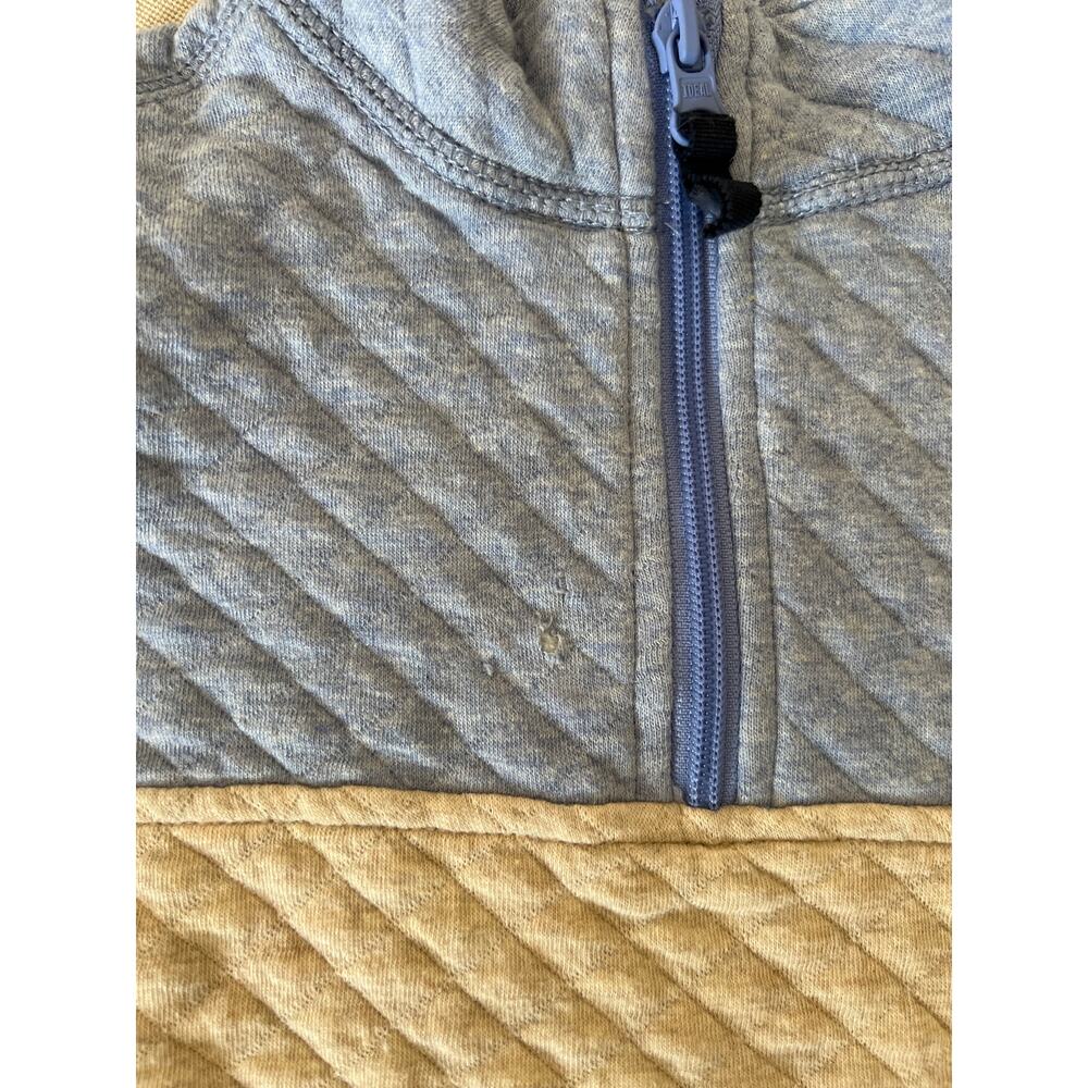 Crewcuts  Boys' colorblock quilted quarter-zip in Cream and Blue Size XS - Picture 2 of 8